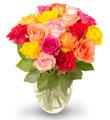 18 Stem Mixed Sweet Rose Bouquet with Vase